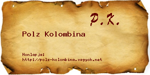 Polz Kolombina névjegykártya